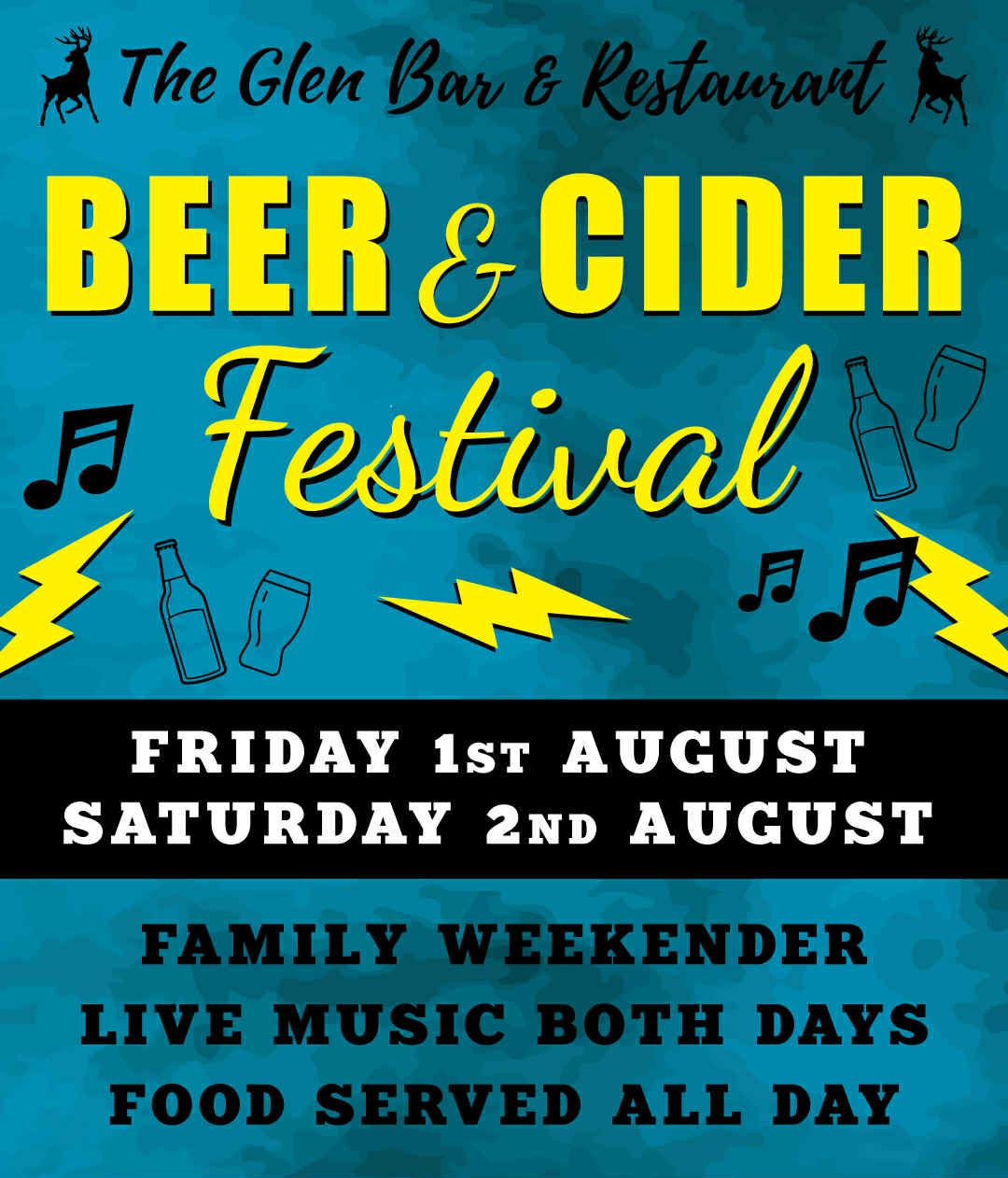 Beer & Cider Festival at The Glen (1st & 2nd August 2025)